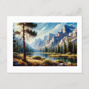 Montana Landscape with Rocky Mountains, Postcard