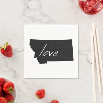 Montana Love Paper Party Napkins by PNGDesign at Zazzle
