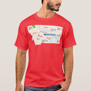 Montana Map Design for proud Montanans  T-Shirt