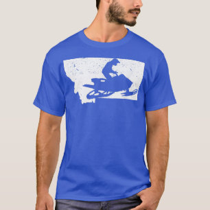 Montana Map Snowmobile Riding Winter Sports Snowmo T-Shirt