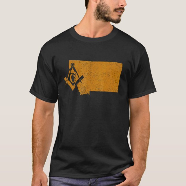 Montana Masons Grand Lodge Af&am Freemason Father' T-Shirt (Front)