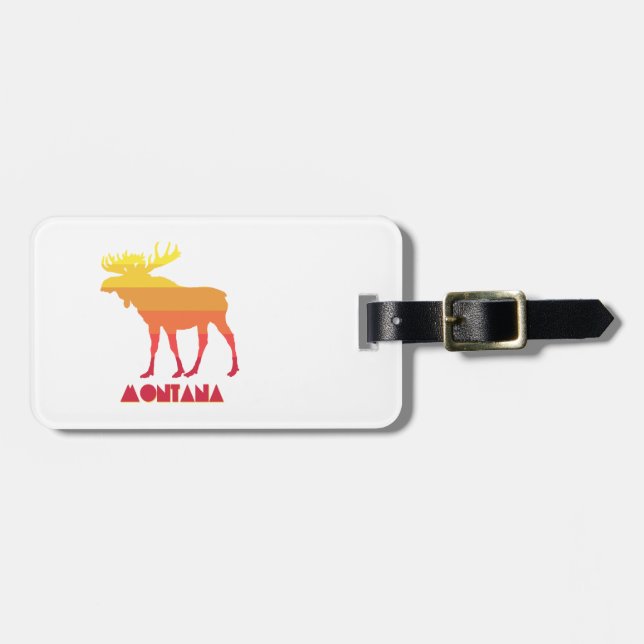 Montana Moose Luggage Tag (Front Horizontal)