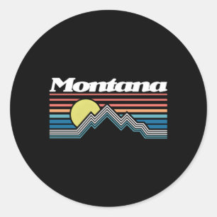 Montana Mountain Outdoors State Classic Round Sticker