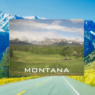 Montana Mountain Range Travel Photo Postcard