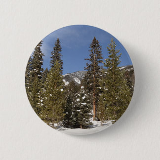 Montana Mountain Trails in Winter Landscape Photo Button