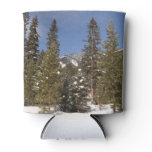 Montana Mountain Trails in Winter Landscape Photo Can Cooler
