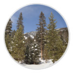 Montana Mountain Trails in Winter Landscape Photo Ceramic Knob