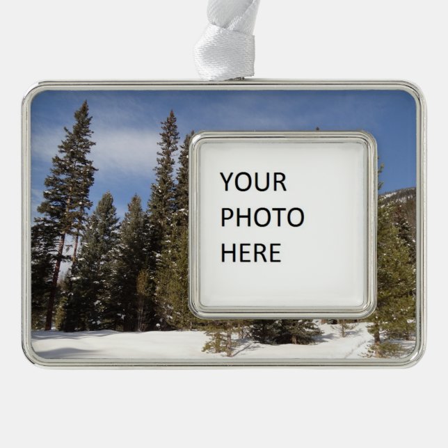 Montana Mountain Trails in Winter Landscape Photo Christmas Ornament (Front)