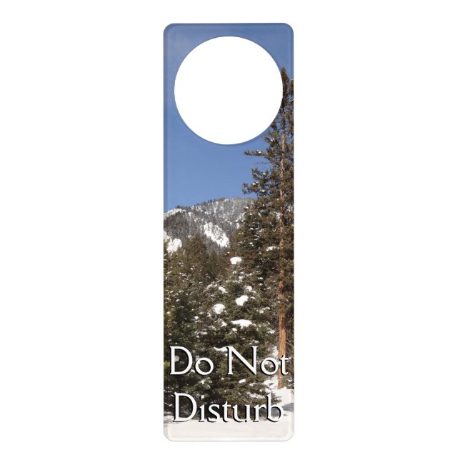 Montana Mountain Trails in Winter Landscape Photo Door Hanger (Front)