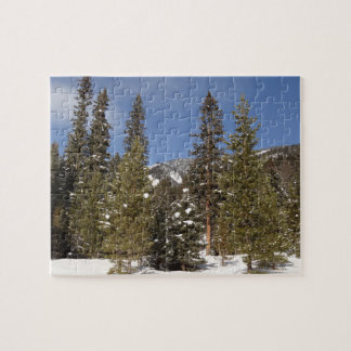 Montana Mountain Trails in Winter Landscape Photo Jigsaw Puzzle