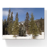 Montana Mountain Trails in Winter Landscape Photo Paperweight