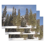 Montana Mountain Trails in Winter Landscape Photo Wrapping Paper Sheets