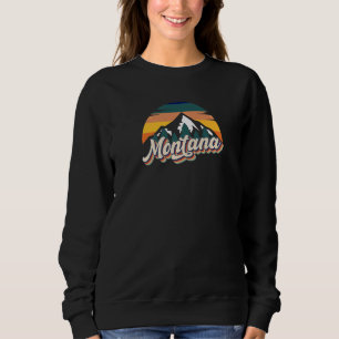 Montana Mountains Retro Vintage Montana State of M Sweatshirt