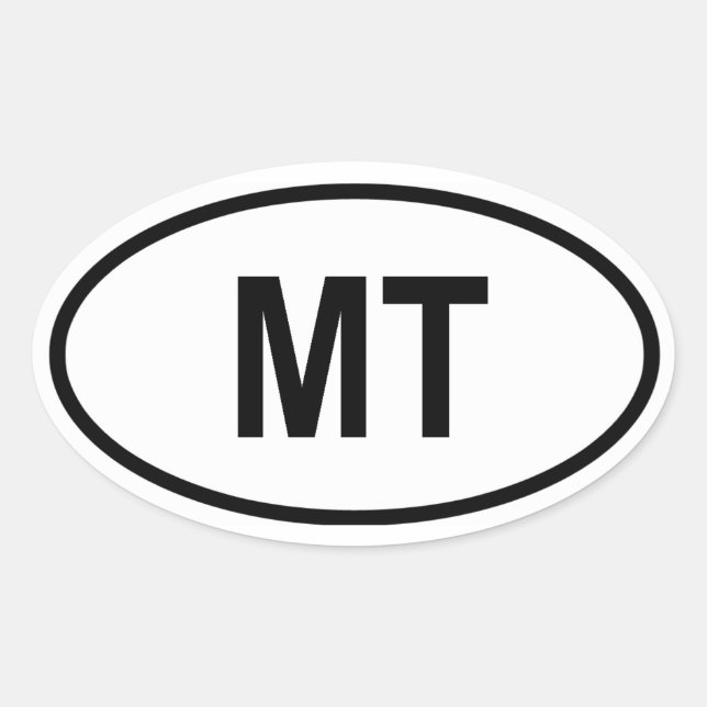 Montana "MT" Oval Sticker (Front)