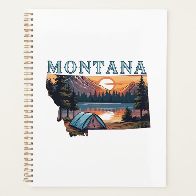 Montana Outline Tent Camping Planner (Front)