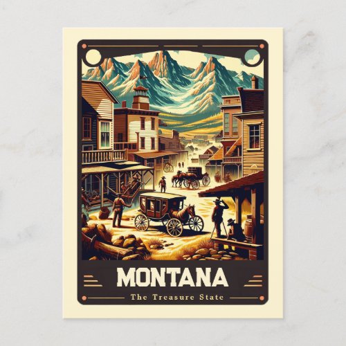 Montana  Patriotic Spirit Vintage Postcard