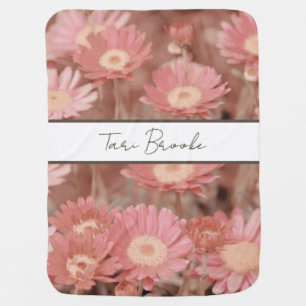 Montana Pink Wildflowers Baby Blanket