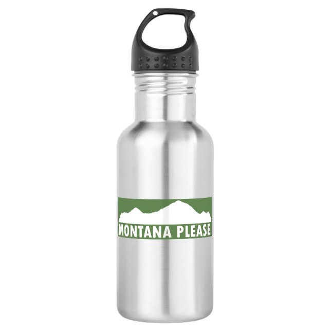 Montana Please Stainless Steel Water Bottle (Front)
