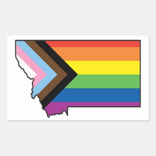Montana Progress Flag Rectangular Sticker