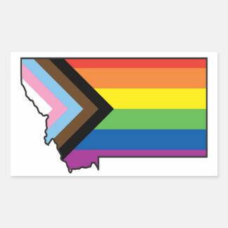 Montana Progress Flag Rectangular Sticker