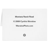 Montana Ranch Road Cards (Back Horizontal)