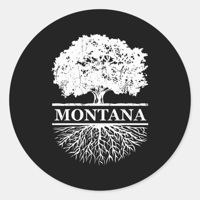 Montana Roots Outdoors Classic Round Sticker (Front)