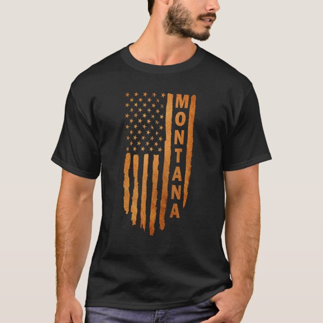 Montana Rustic Right To Bear Arms Second Amendment T-Shirt (Front)
