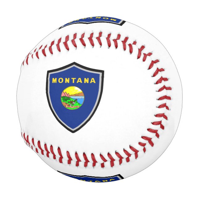 Montana shield flag baseball (Front Right)