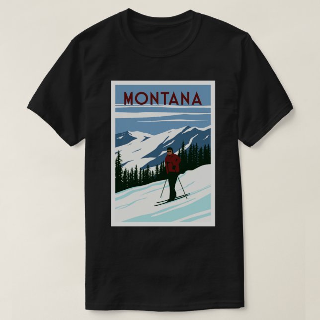 Montana ski destination  T-Shirt (Design Front)