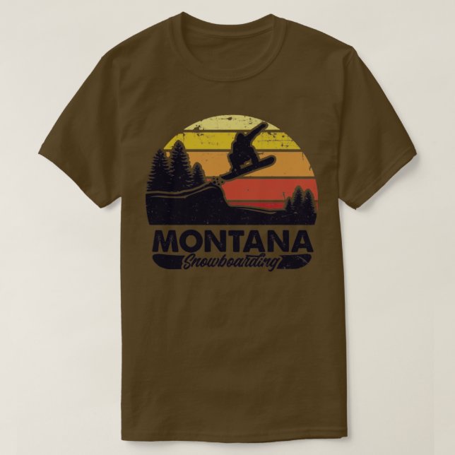 Montana snowboarding  T-Shirt (Design Front)