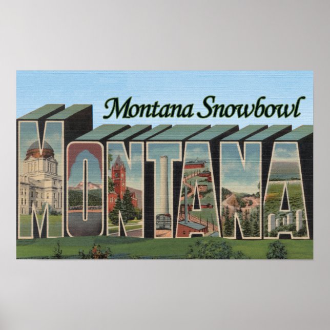 Montana Snowbowl, Montana Poster (Front)