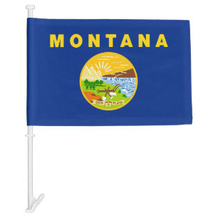 Montana State Car Flag