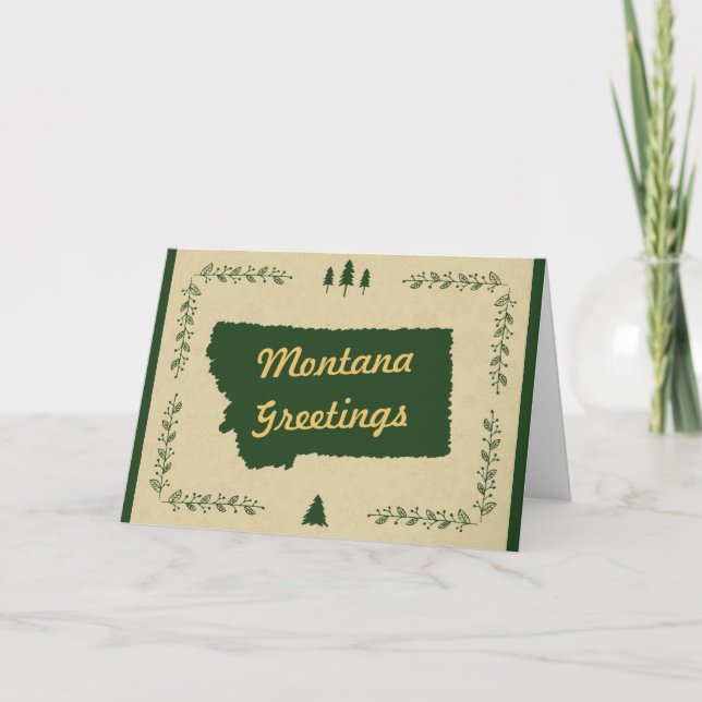 Montana State Christmas Holiday Greetings (Front)
