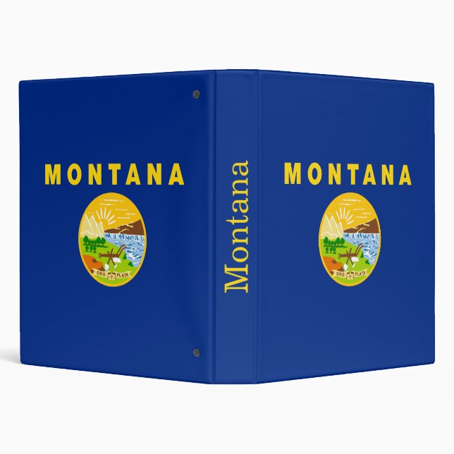 Montana State Flag 3 Ring Binder (Background)
