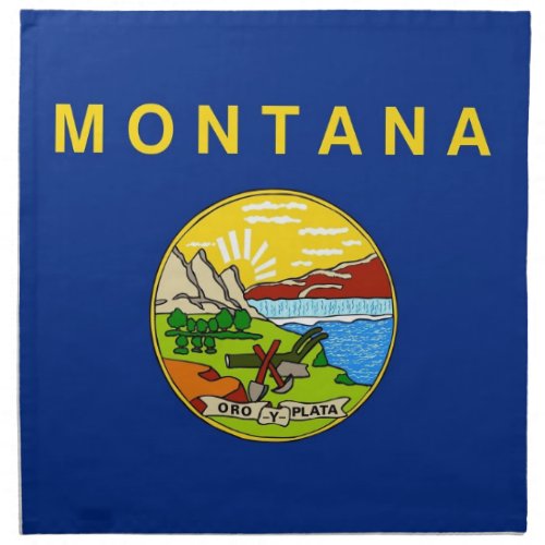 Montana State Flag American MoJo Napkin