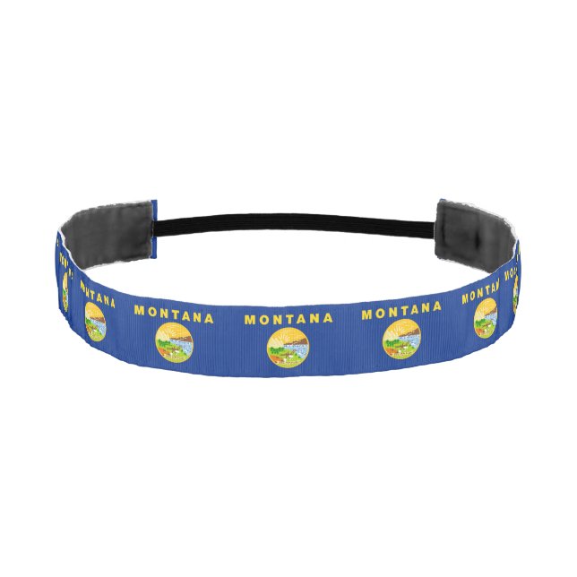Montana State Flag Athletic Headband (Front)
