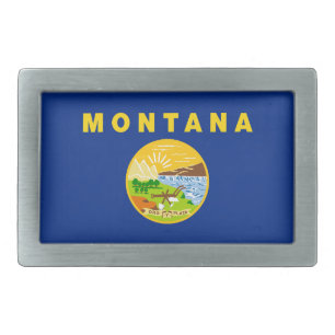 Montana State Flag Belt Buckle