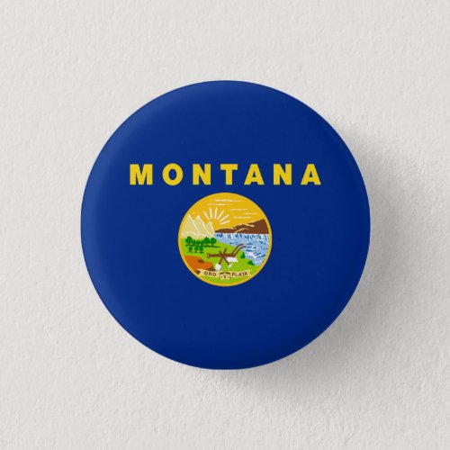 Montana State Flag Button