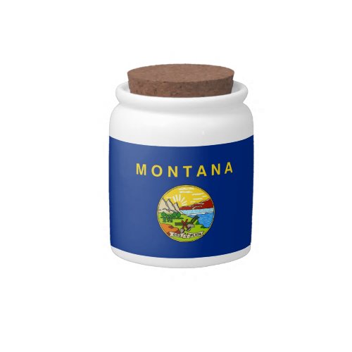 Montana State Flag Candy Jar