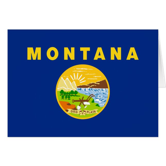 Montana State Flag Cards (Front Horizontal)
