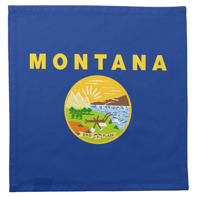 Montana State Flag Cloth Napkin (Front)