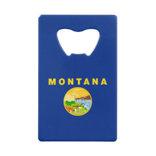 Montana State Flag Credit Card Bottle Opener