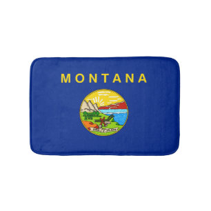 Montana State Flag Design Bath Mat