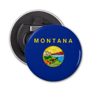 Montana State Flag Design Bottle Opener
