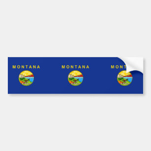 Montana State Flag Design Bumper Sticker