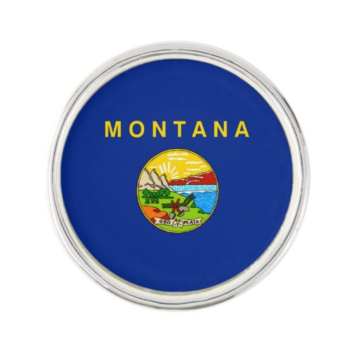 Montana State Flag Design Decor Pin