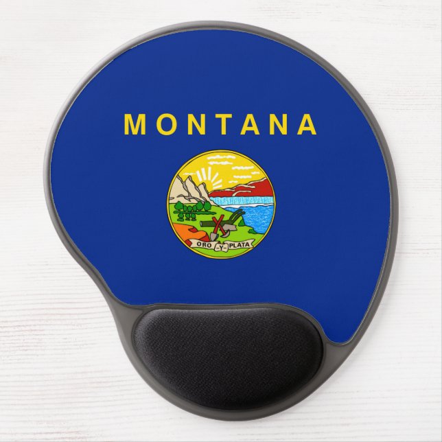 Montana State Flag Design Gel Mouse Pad (Front)