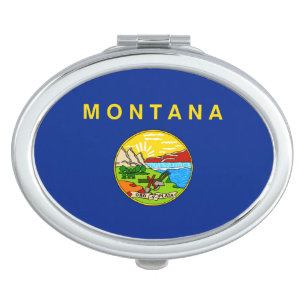 Montana State Flag Design Makeup Mirror