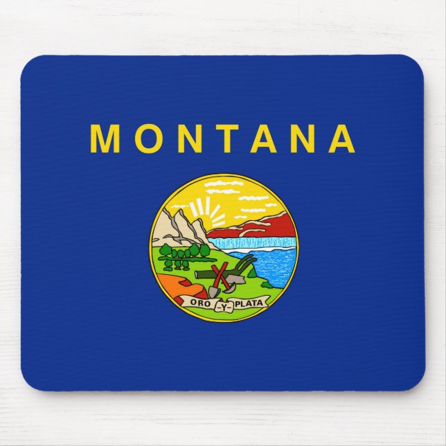Montana State Flag Design Mouse Pad (Front)