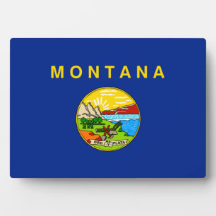 Montana State Flag Design Plaque